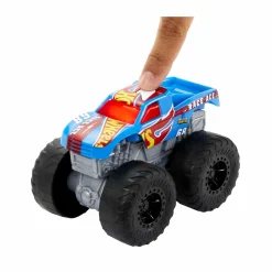 Hot Wheels – monster trucks assortito singolo demolitore ruggente con luci e suoni, rombo del motore e rumori di schianto e altri suoni tipici del veicolo, giocattolo per bambini 3+ anni, hdx60> Macchinine Bambini