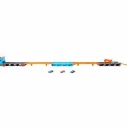 Hot Wheels 2in1 camion trasportatore e pista con 3 macchinine, 4+anni> Garage E Circuiti