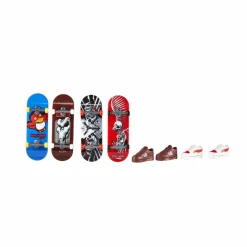 Hot Wheels skate – multi-pack assortimento tony hawk, set con 4 fingerboard assemblate e 2 paia di scarpe da skate rimovibili e in stili diversi, 5+ anni, hgt84> Garage E Circuiti