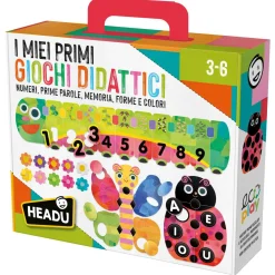 HEADU I miei primi giochi didattici.numeri, vocali, forme, colori e memoria!made in italy> Primi Apprendimenti