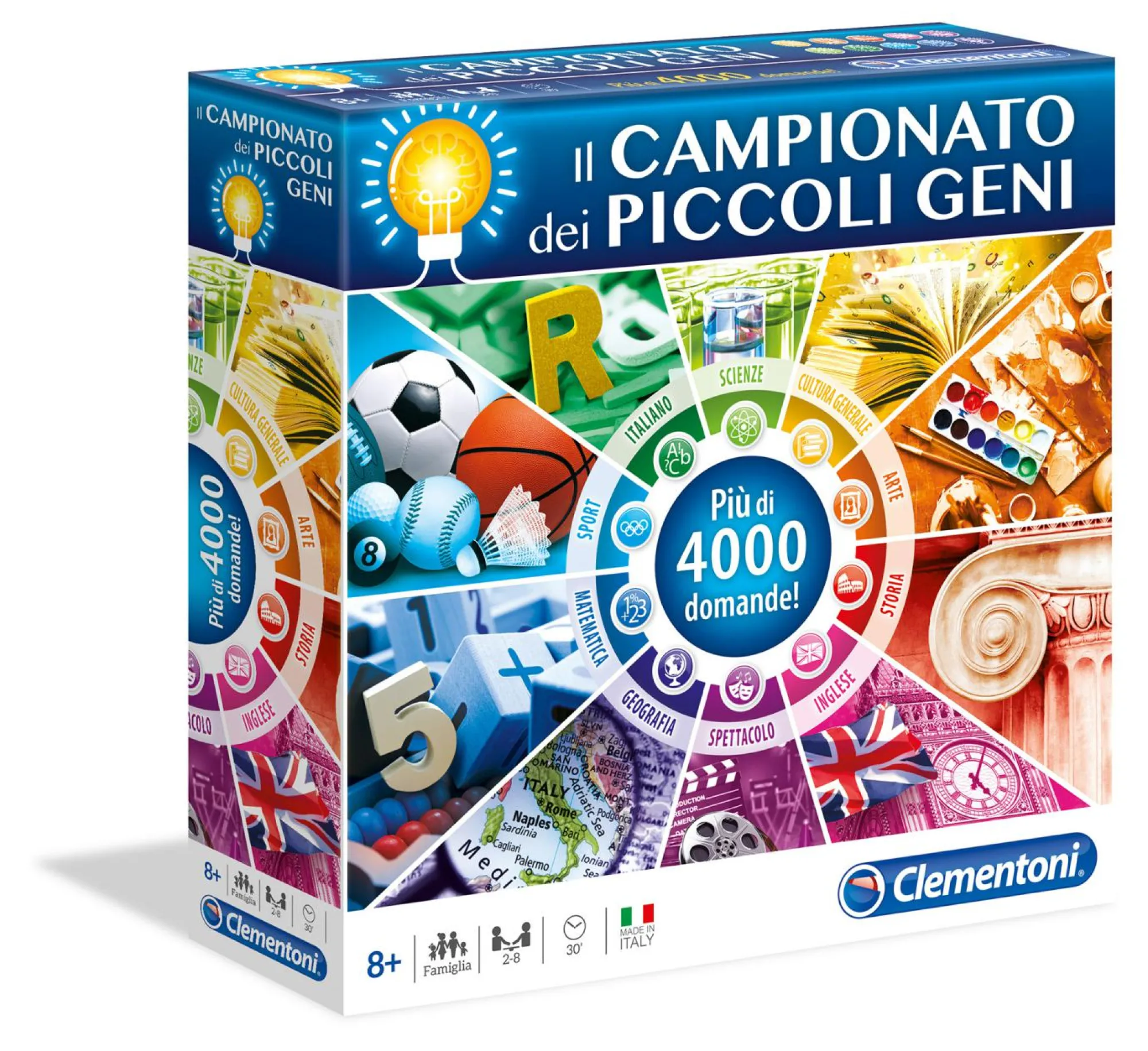 CLEMENTONI Il campionato dei piccoli geni – il gioco da tavolo educativo per sfide divertenti in famiglia – 8 anni+ – 2-8 giocatori> Giochi Di Società Per Bambini