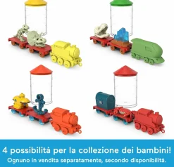 Il trenino thomas – collezione misteriosa locomotive color reveal, include 1 trenino a spinta, 2 vagoni merci e 2 pezzi di carico a sorpresa, 3+ anni, hnp80><noscript><img width=
