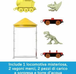 Il trenino thomas – collezione misteriosa locomotive color reveal, include 1 trenino a spinta, 2 vagoni merci e 2 pezzi di carico a sorpresa, 3+ anni, hnp80><noscript><img width=
