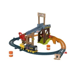 THOMAS & FRIENDS Il trenino thomas – pista cantiere di diesel, set a tema cantiere con pista e 2 veicoli motorizzati> Garage E Circuiti