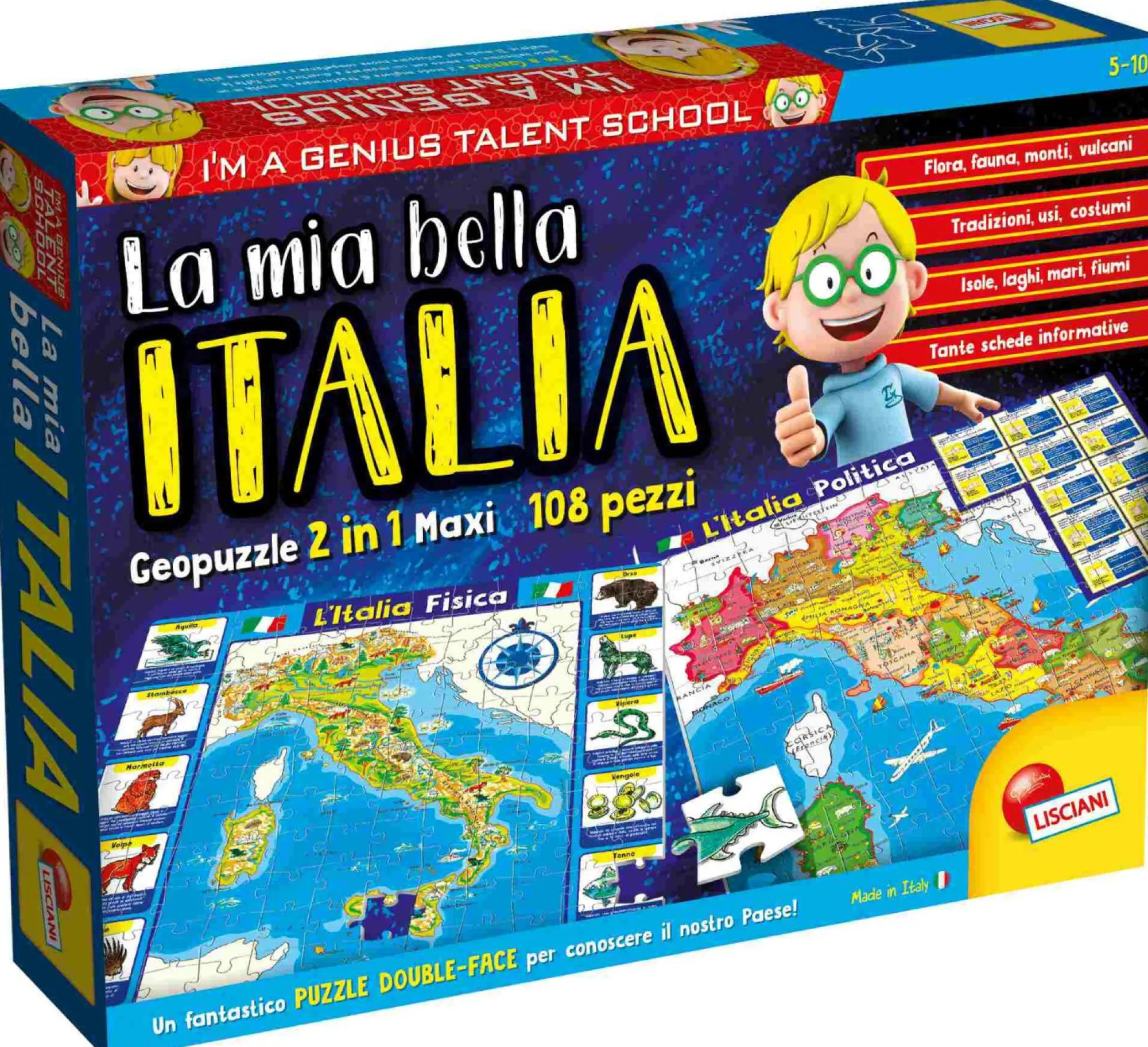 LISCIANI I’m a genius geopuzzle la mia bella italia .> Primi Apprendimenti