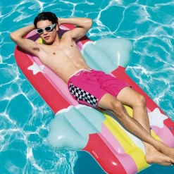 INTEX – materassino mare gonfiabile rainbow con nuvole, multicolore, 175x117x20 cm><noscript><img width=