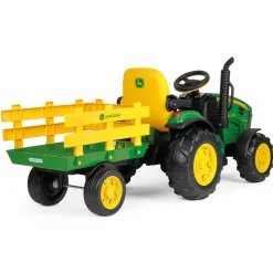 Peg Perego John deere rc tractor trattore elettrico con telecomando radio e rimorchio 1-8 anni><noscript><img width=