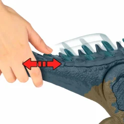 Jurassic World – allosauro furia selvaggia, dinosauro con aculei da combattimento e ruggito, azione d’attacco con il collo e morso attivabili con il pulsante> Action Figures