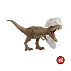 Jurassic World – t-rex attacco selvaggio, dinosauro con aculei evoluti e mossa d’attacco furioso, morso e ruggito><noscript><img width=