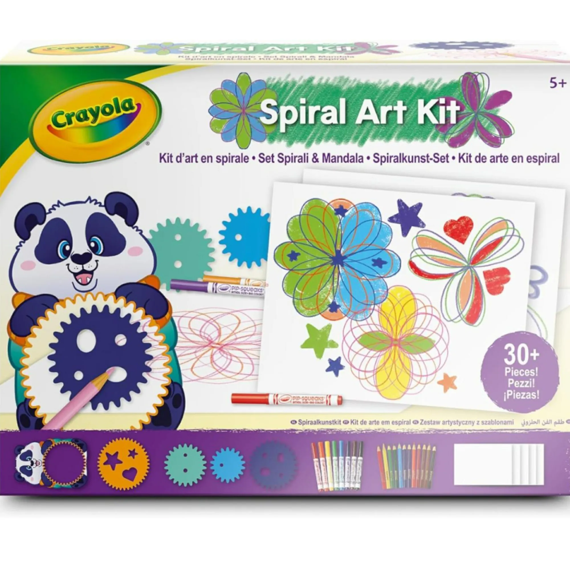 CRAYOLA Kit creativo educativo spirali e mandala, con pennarelli e matite colorate – 5+ –> Kit Artistici E Pittura
