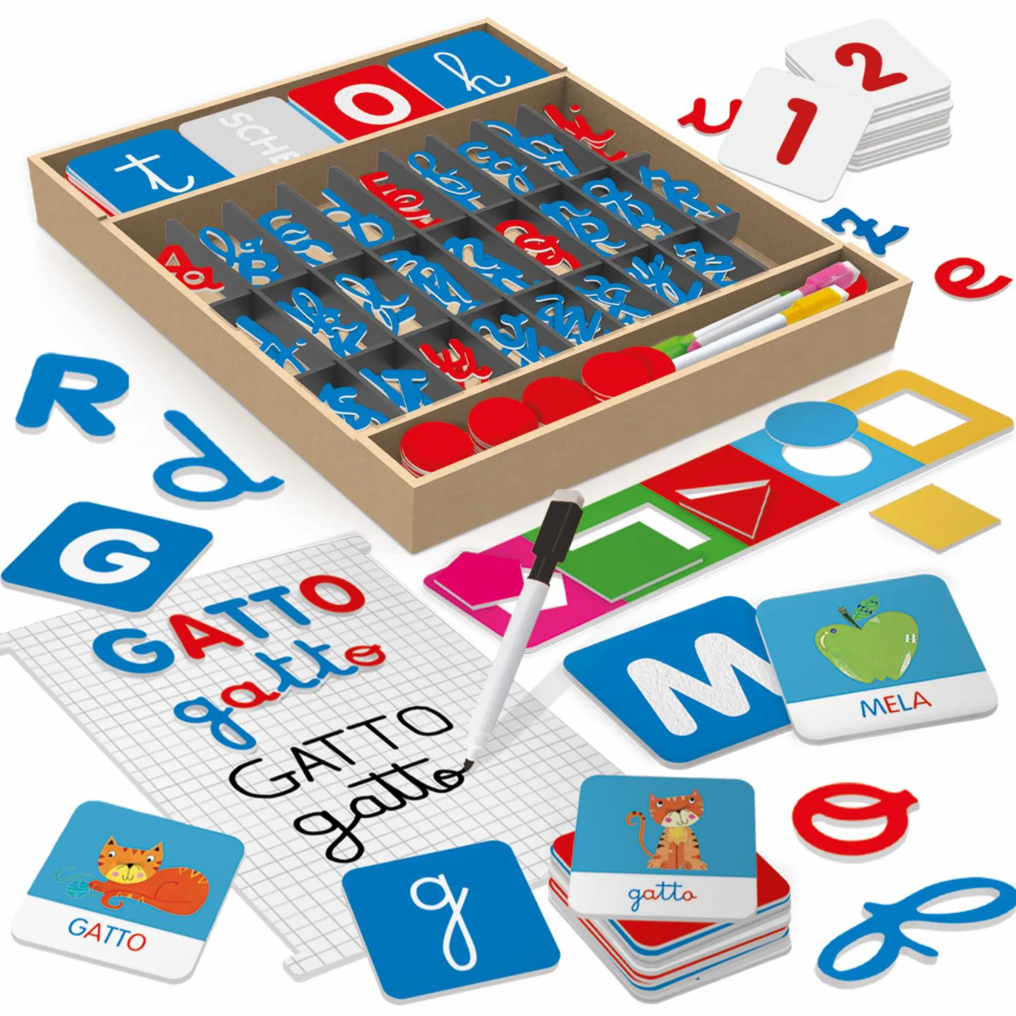 HEADU Laboratorio scrivo & leggo montessori. il kit più completo per imparare a leggere e scrivere!> Primi Apprendimenti
