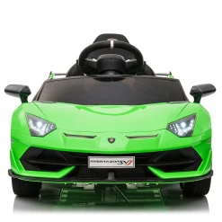 SUN&SPORT Lamborghini aventador svj roadster 12v – auto elettrica per bambini con batteria al litio, telecomando e fari funzionanti><noscript><img width=