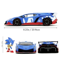 JADA Lamborghini veneno in metallo pressofuso di sonic in scala 1:24 – macchinina da collezione><noscript><img width=