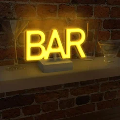 Lampada neon con scritta bar 19 cm – con supporto da tavolo – perfetta per tutti i collezionisti> Gadget E Idee Regalo Per Adulti|Gadget