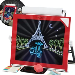 FAO Schwarz Lavagnetta 3 in 1 con led, gessetti e pennarelli> Kit Artistici E Pittura