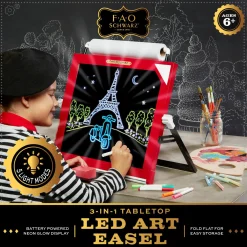 FAO Schwarz Lavagnetta 3 in 1 con led, gessetti e pennarelli><noscript><img width=