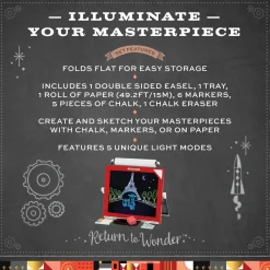 FAO Schwarz Lavagnetta 3 in 1 con led, gessetti e pennarelli><noscript><img width=