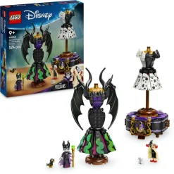 Disney Lego | 43262 abiti di malefica e crudelia de mon, giochi fantasy per  bambini 9+ anni con espositore e 2 mini bamboline> Mattoncini