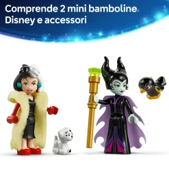 Disney Lego | 43262 abiti di malefica e crudelia de mon, giochi fantasy per  bambini 9+ anni con espositore e 2 mini bamboline><noscript><img width=