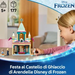 Frozen Lego | disney 43265 castello di ghiaccio di arendelle, giocattolo con accessori e 3 personaggi, giochi per bambine 5+> Mattoncini