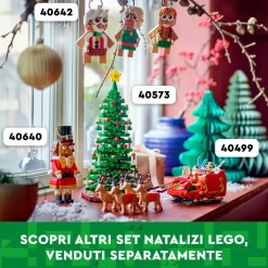 Lego 40499 slitta di babbo natale giocattolo, giochi creativi per bambini 9+ con minifigure e renne, idea regalo natalizia><noscript><img width=