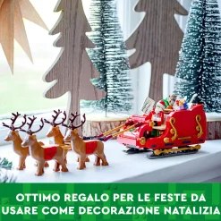 Lego 40499 slitta di babbo natale giocattolo, giochi creativi per bambini 9+ con minifigure e renne, idea regalo natalizia><noscript><img width=