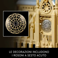 Lego architecture 21061 notre-dame de paris, kit modellismo per adulti di monumento da collezione, regalo per mamma o papà><noscript><img width=