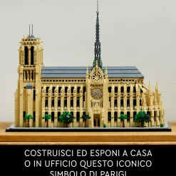 Lego architecture 21061 notre-dame de paris, kit modellismo per adulti di monumento da collezione, regalo per mamma o papà><noscript><img width=