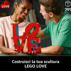 LEGO Art 31214 love, modellino da costruire scultura pop di robert indiana, hobby creativo per adulti, regalo donna o uomo> Costruzioni Per Adulti|Mattoncini