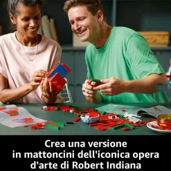 LEGO Art 31214 love, modellino da costruire scultura pop di robert indiana, hobby creativo per adulti, regalo donna o uomo><noscript><img width=