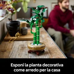 LEGO ICONS Lego botanicals 10344 bambù del buon auspicio, pianta artificiale da arredamento con vaso finto, regalo donna, uomo e adulti><noscript><img width=