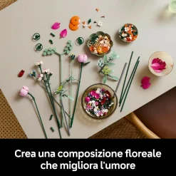 LEGO ICONS Lego botanicals 10342 bouquet di fiori rosa, kit modellismo adulti, decorazioni casa con piante finte, idea regalo donna o uomo><noscript><img width=