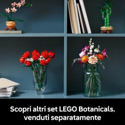 LEGO ICONS Lego botanicals 10342 bouquet di fiori rosa, kit modellismo adulti, decorazioni casa con piante finte, idea regalo donna o uomo><noscript><img width=