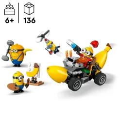 Lego cattivissimo me 75580 i minions e l’auto banana, macchina giocattolo da costruire, giochi per bambini 6+, idea regalo><noscript><img width=