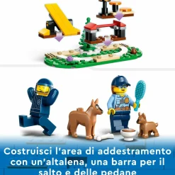 Lego city 60369 addestramento cinofilo mobile con suv macchina polizia giocattolo e rimorchio, 2 animali, giochi per bambini><noscript><img width=