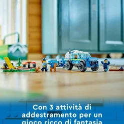 Lego city 60369 addestramento cinofilo mobile con suv macchina polizia giocattolo e rimorchio, 2 animali, giochi per bambini><noscript><img width=
