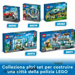 Lego city 60369 addestramento cinofilo mobile con suv macchina polizia giocattolo e rimorchio, 2 animali, giochi per bambini><noscript><img width=