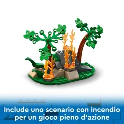 Lego city 60413 aereo antincendio, giocattolo dei vigili del fuoco per bambini di 6+ anni con 3 minifigure dei pompieri><noscript><img width=