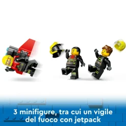 Lego city 60413 aereo antincendio, giocattolo dei vigili del fuoco per bambini di 6+ anni con 3 minifigure dei pompieri><noscript><img width=