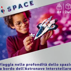 Lego city 60430 astronave interstellare, giocattolo, gioco spaziale per bambini 6+ anni con navicella, minifigure e drone robot> Mattoncini