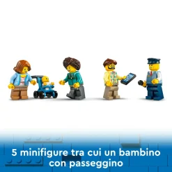 Lego city 60407 autobus turistico rosso a due piani, giochi per bambini 7+ con veicolo giocattolo e 5 minifigure, idea regalo><noscript><img width=