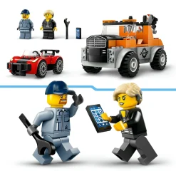 Lego city 60435 autogrù e officina auto sportive giocattolo, giochi da meccanico bambini 4+ con camion e macchina da costruire><noscript><img width=