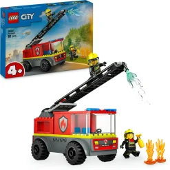 LEGO CITY 60463 autopompa con scala, camion giocattolo dei pompieri con 2 minifigure, giochi educativi per bambini da 4 anni> Mattoncini