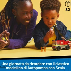 LEGO CITY 60463 autopompa con scala, camion giocattolo dei pompieri con 2 minifigure, giochi educativi per bambini da 4 anni> Mattoncini