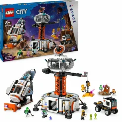 Lego city 60434 base spaziale e piattaforma di lancio, gioco per bambini 8+ con gru giocattolo, astronave, rover e 6 minifigure> Costruzioni Per Adulti|Mattoncini
