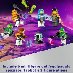 Lego city 60434 base spaziale e piattaforma di lancio, gioco per bambini 8+ con gru giocattolo, astronave, rover e 6 minifigure><noscript><img width=