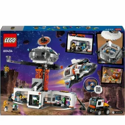 Lego city 60434 base spaziale e piattaforma di lancio, gioco per bambini 8+ con gru giocattolo, astronave, rover e 6 minifigure><noscript><img width=