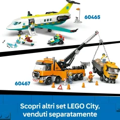 Lego city 60466 bulldozer giallo: veicolo cantiere, 3 minifigure 8+><noscript><img width=