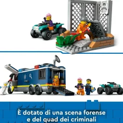 Lego city 60418 camion laboratorio mobile della polizia, giocattolo per bambini di 7+ anni con quad bike e 5 minifigure><noscript><img width=