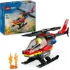 Lego city 60411 elicottero dei pompieri, veicolo giocattolo con 2 elementi lancia-acqua e minifigure, giochi per bambini 5+> Mattoncini